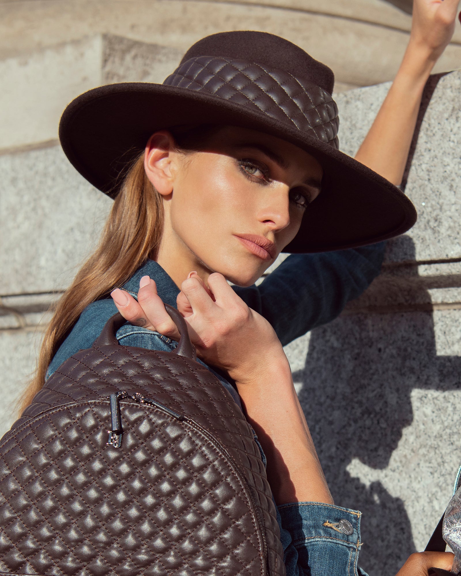 Quilty fedora Chocolate Eric Javits