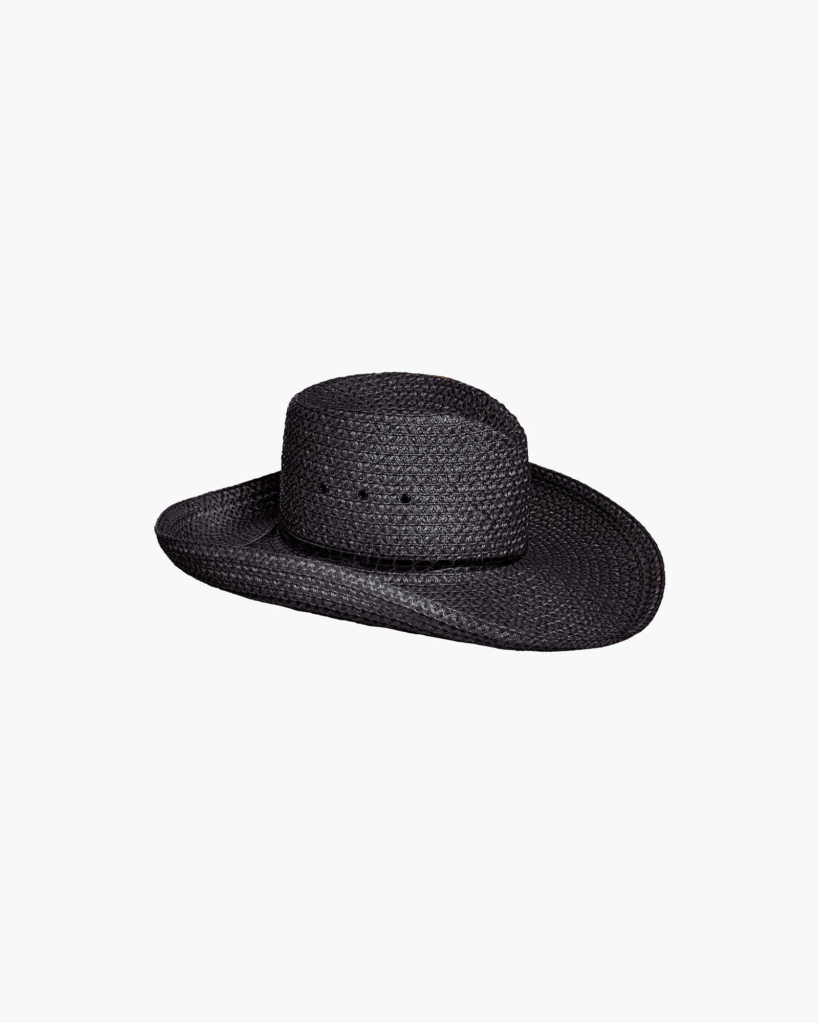 Eric Javits Black Mix Straw Hat Buy Luxury Designer Hats for Women & Men | Eric Javits main image 2