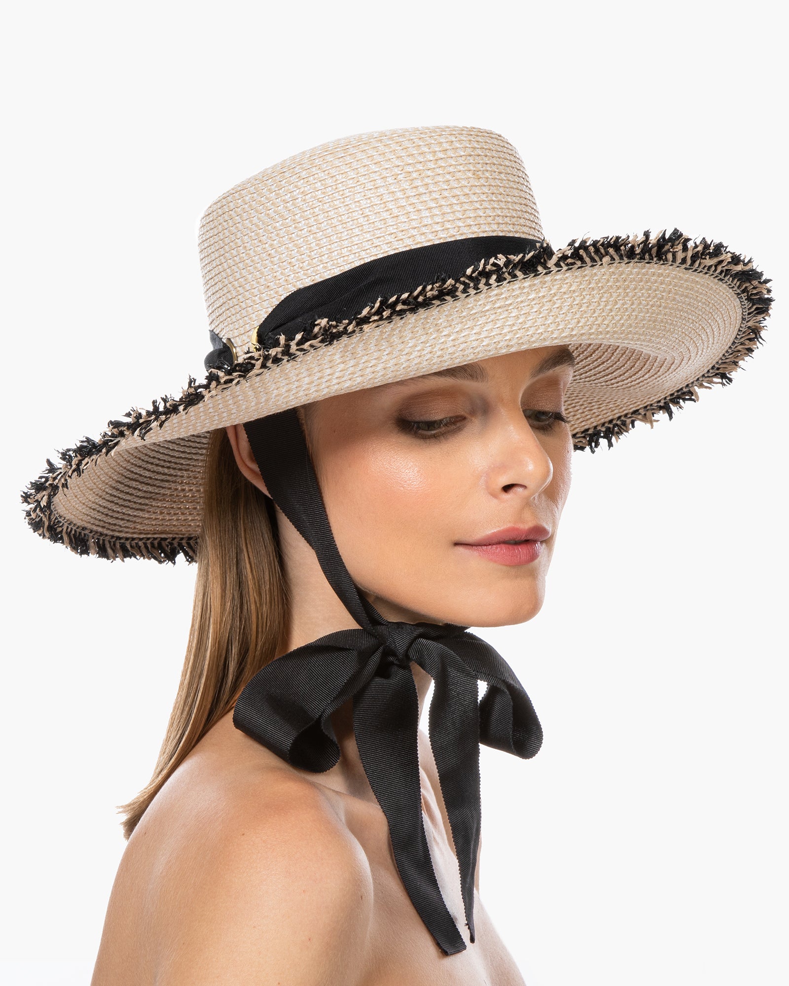 Aruba I Straw Floppy Hat | Fringed Brim | Eric Javits
