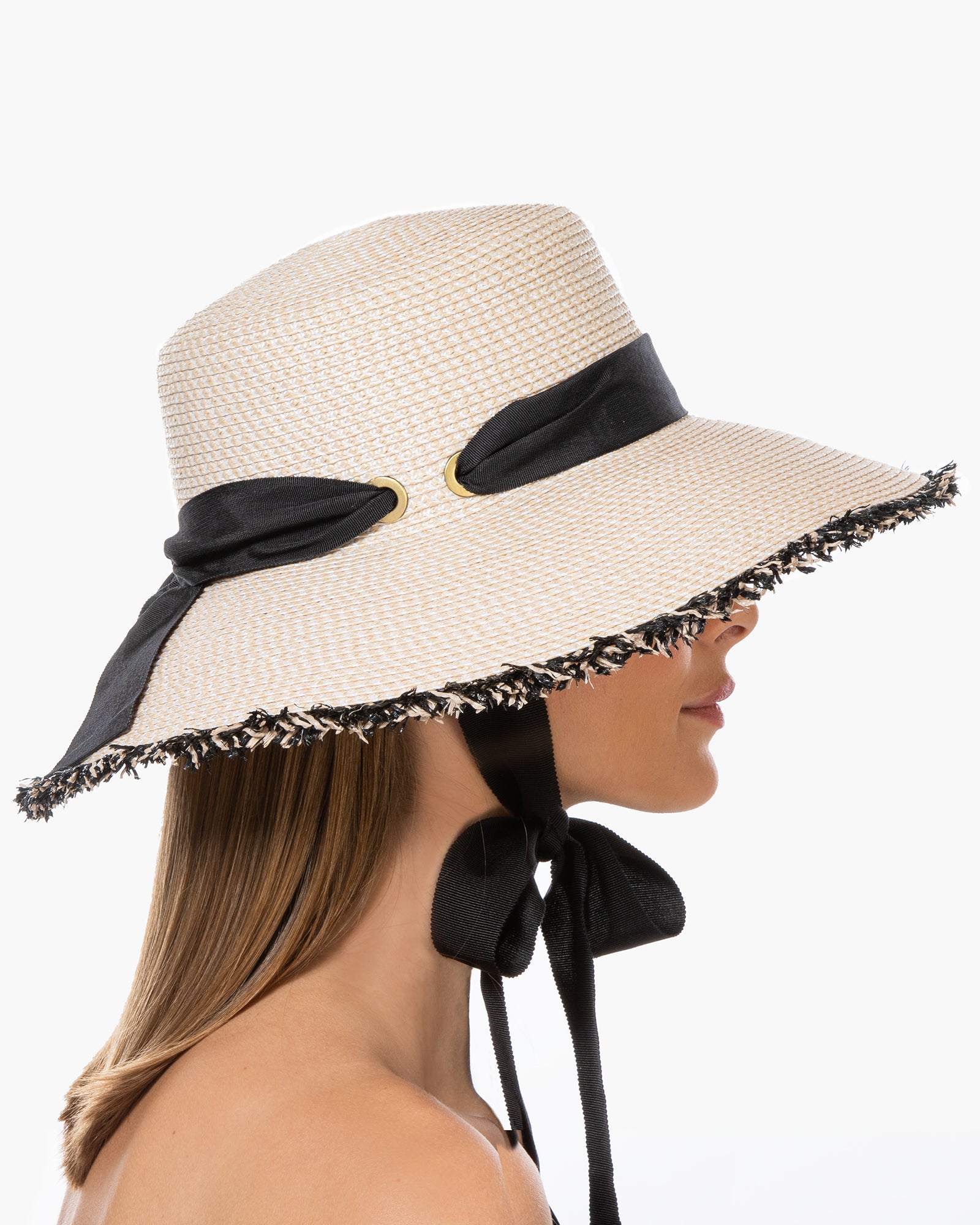 Aruba I Straw Floppy Hat | Fringed Brim | Eric Javits