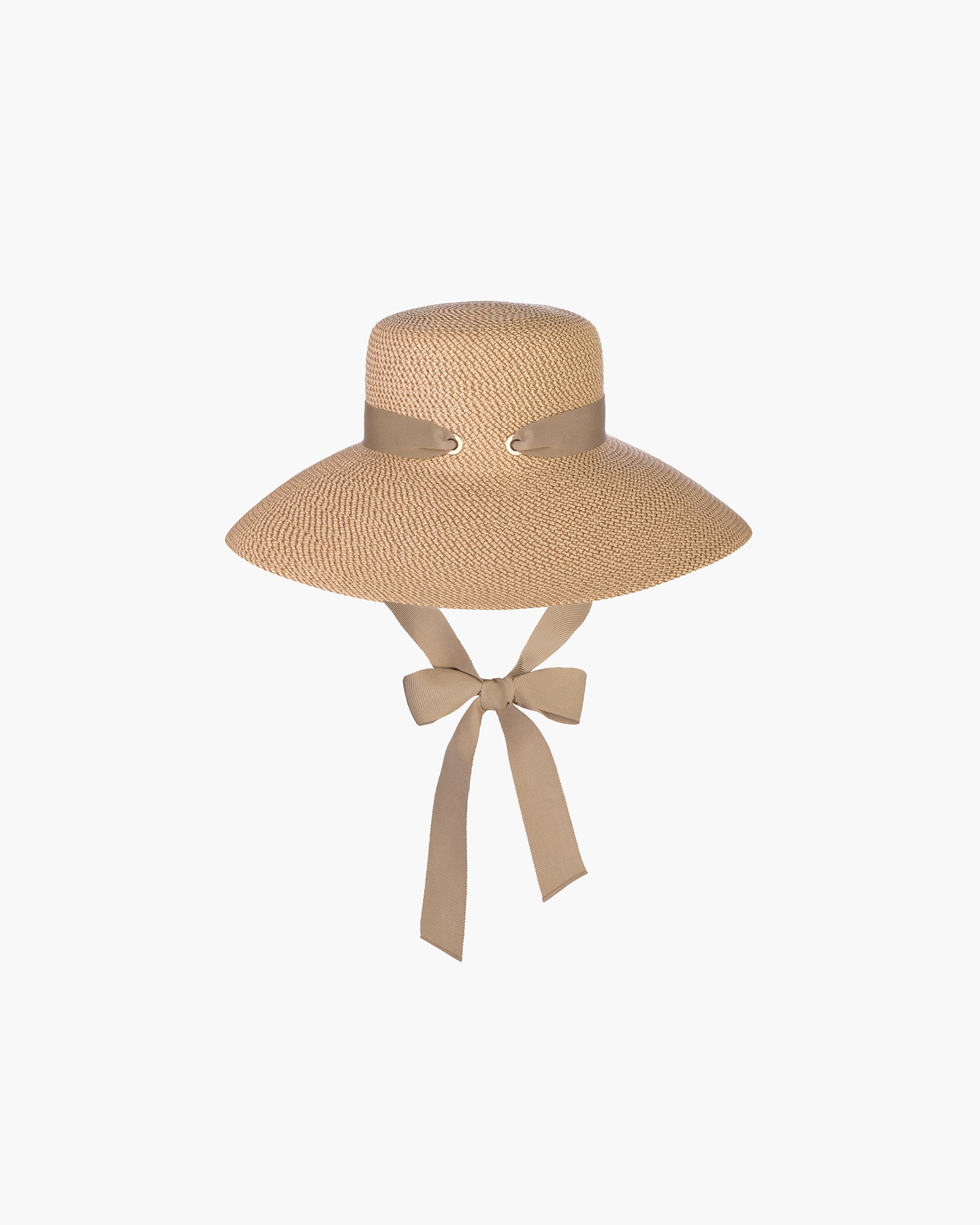 Eric Javits Natural Straw Raffia Sun Hat with Ribbon Band Artista Straw Floppy | Wide Brim Ribbon | Eric Javits main image 4