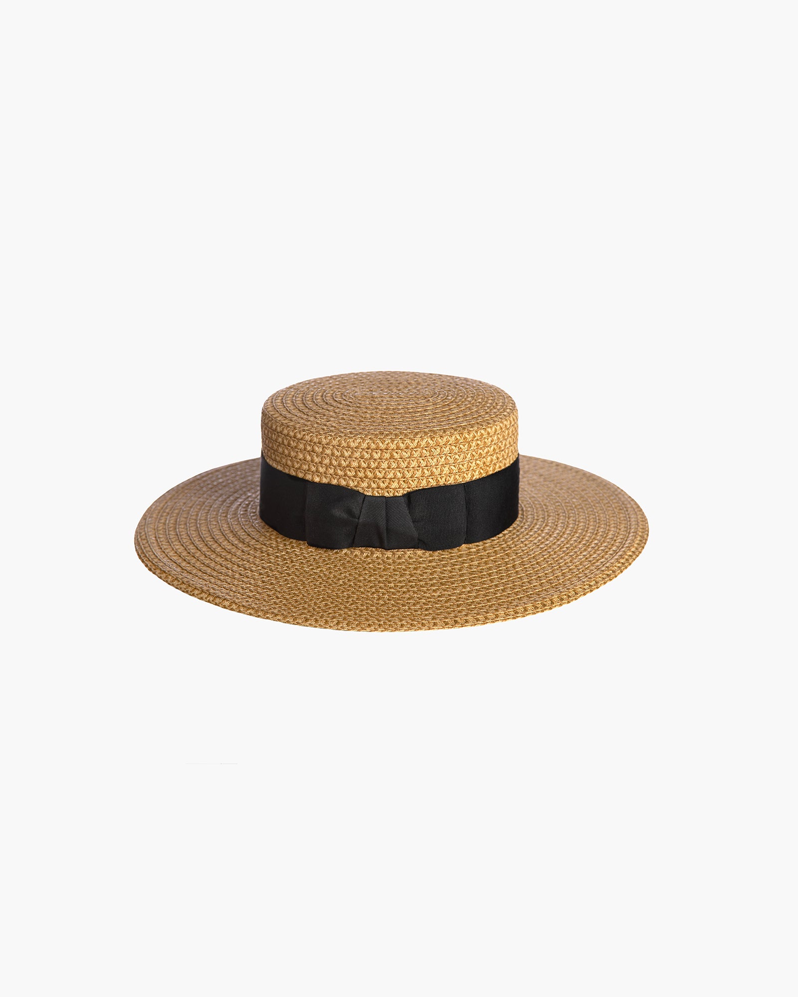 Gondolier Boater Straw Hat Wide Brim Designer Sunhat Eric Javits