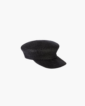 Aegean Straw Cap For Men | Eric Javits Men Hats Small/Medium / Black Aegean Straw Cap For Men