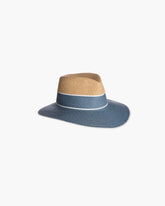Eric Javits Blue Mix Georgia Fedora Hat For Men