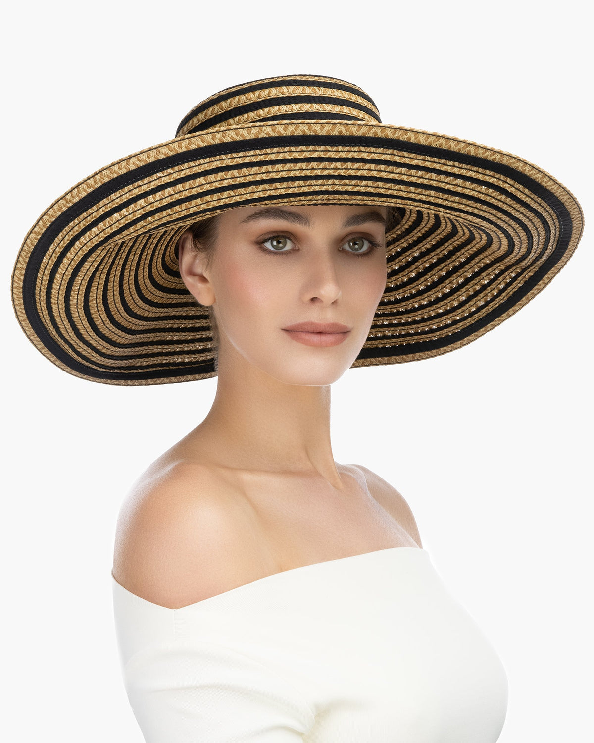 Margot Straw Hat Black Mix Eric Javits