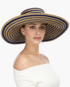 Margot Straw Hat Navy Mix Eric Javits