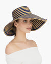 Margot Straw Hat Navy Mix Eric Javits