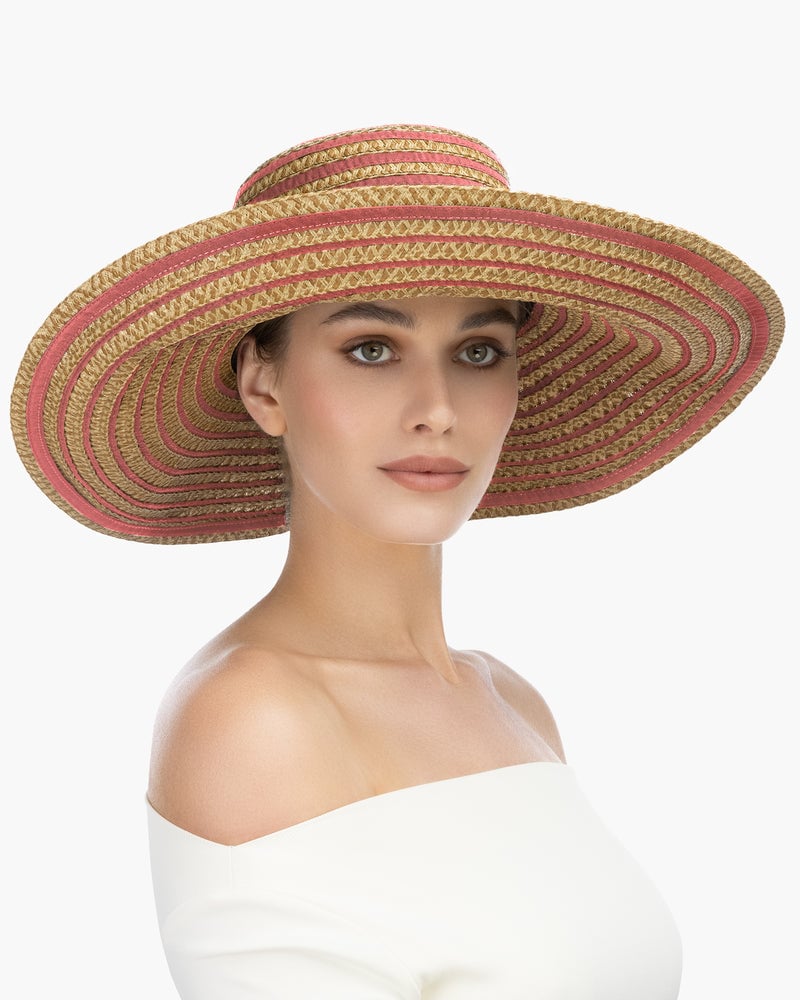 Margot Straw Hat Salmon Mix Eric Javits