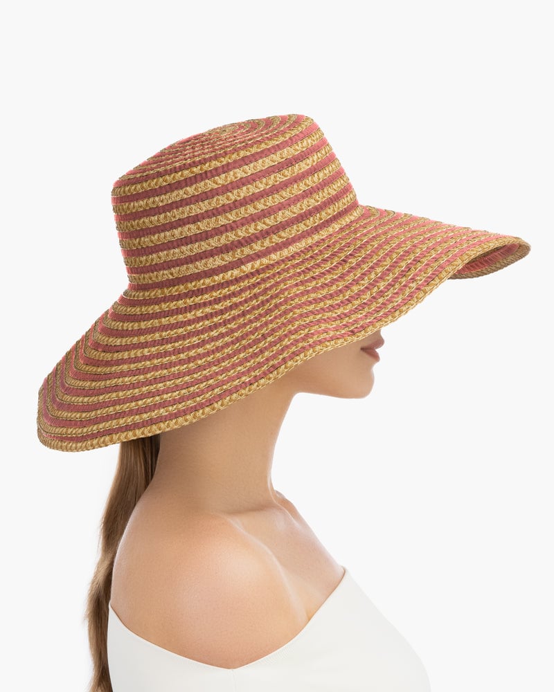 Margot Straw Hat Salmon Mix Eric Javits
