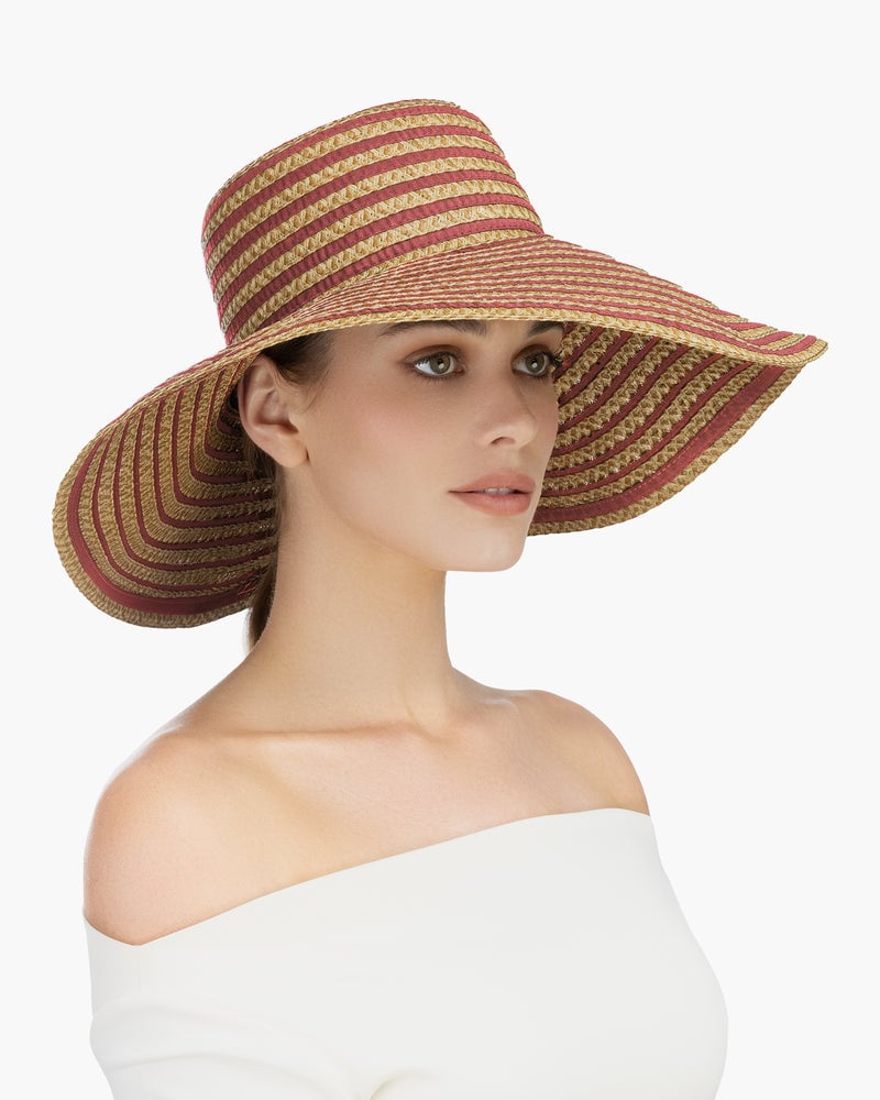 Margot Straw Hat Salmon Mix Eric Javits