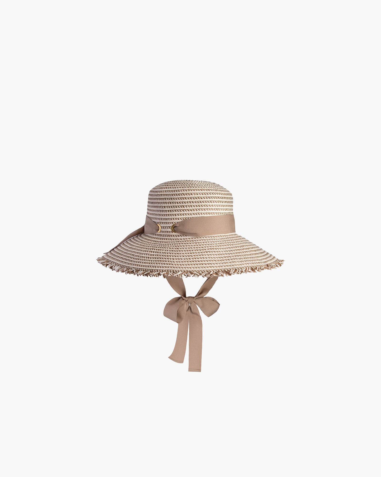 Aruba I Straw Floppy Hat | Fringed Brim | Eric Javits display picture 3