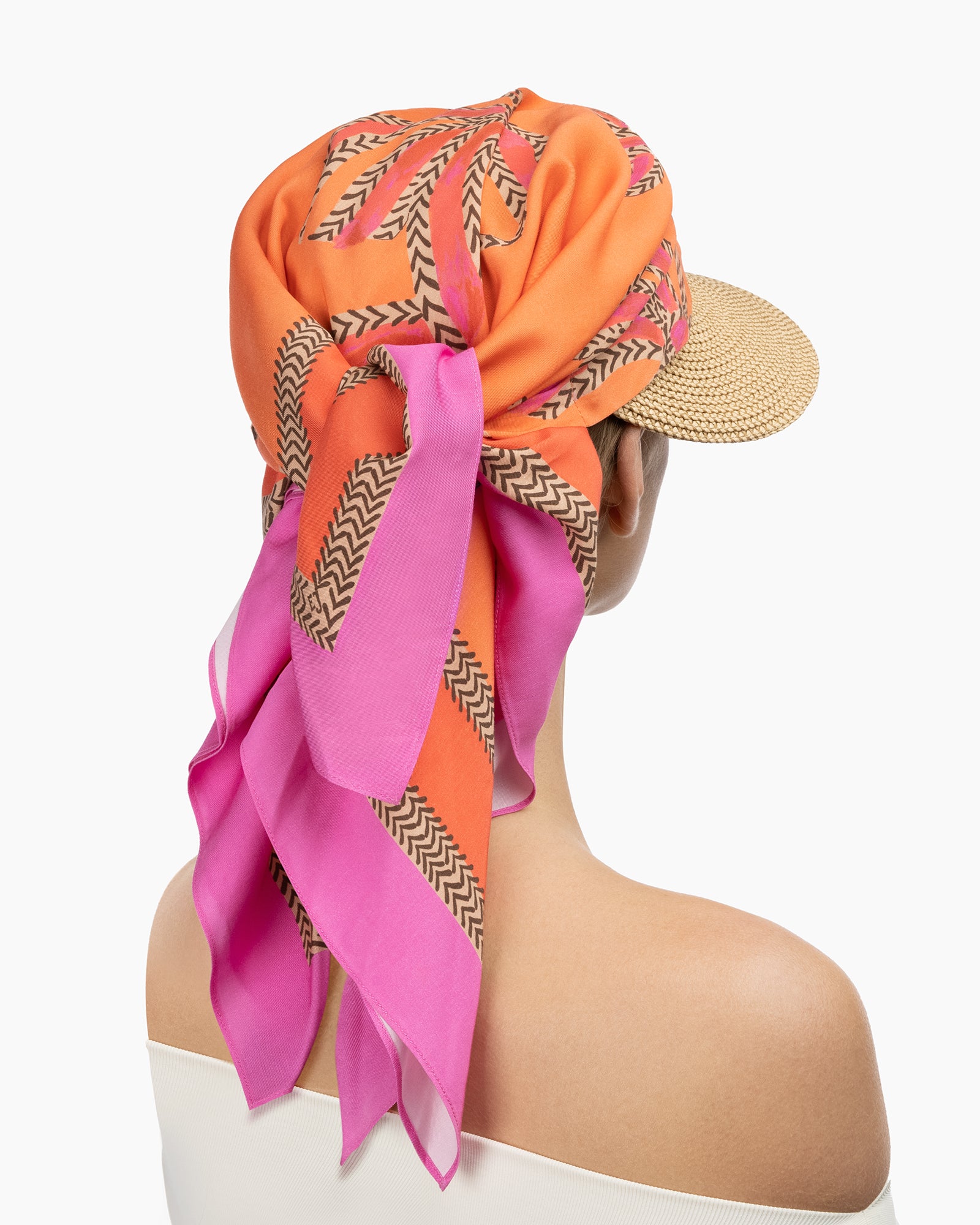 Bandana Visor | Detachable Straw Tencel | Eric Javits