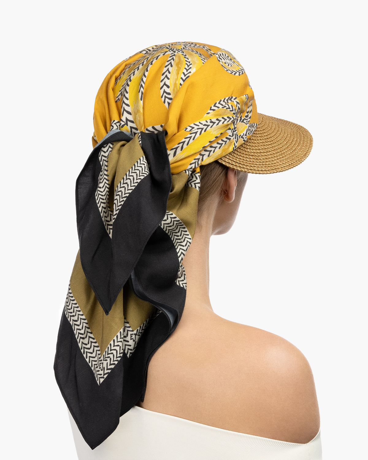 Bandana Visor Natural/Black Mix Eric Javits