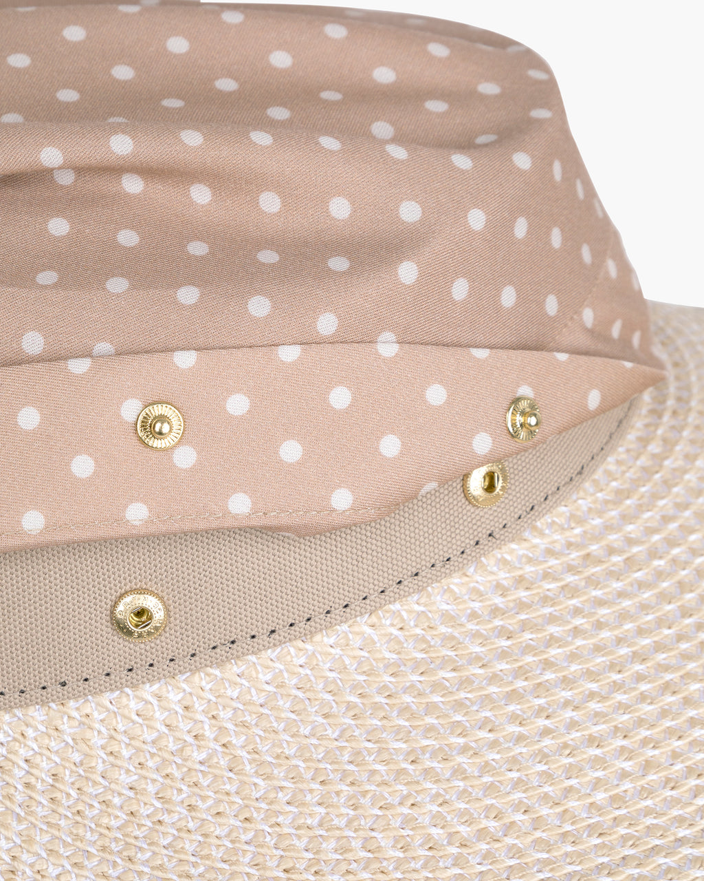 Dot Scarf Visor Cream/Almondine Eric Javits