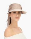 Dot Scarf Visor Cream/Almondine Eric Javits