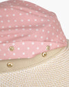 Dot Scarf Visor Cream/Pink Eric Javits