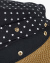 Dot Scarf Visor Natural/Black Eric Javits