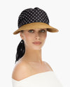 Dot Scarf Visor Natural/Black Eric Javits