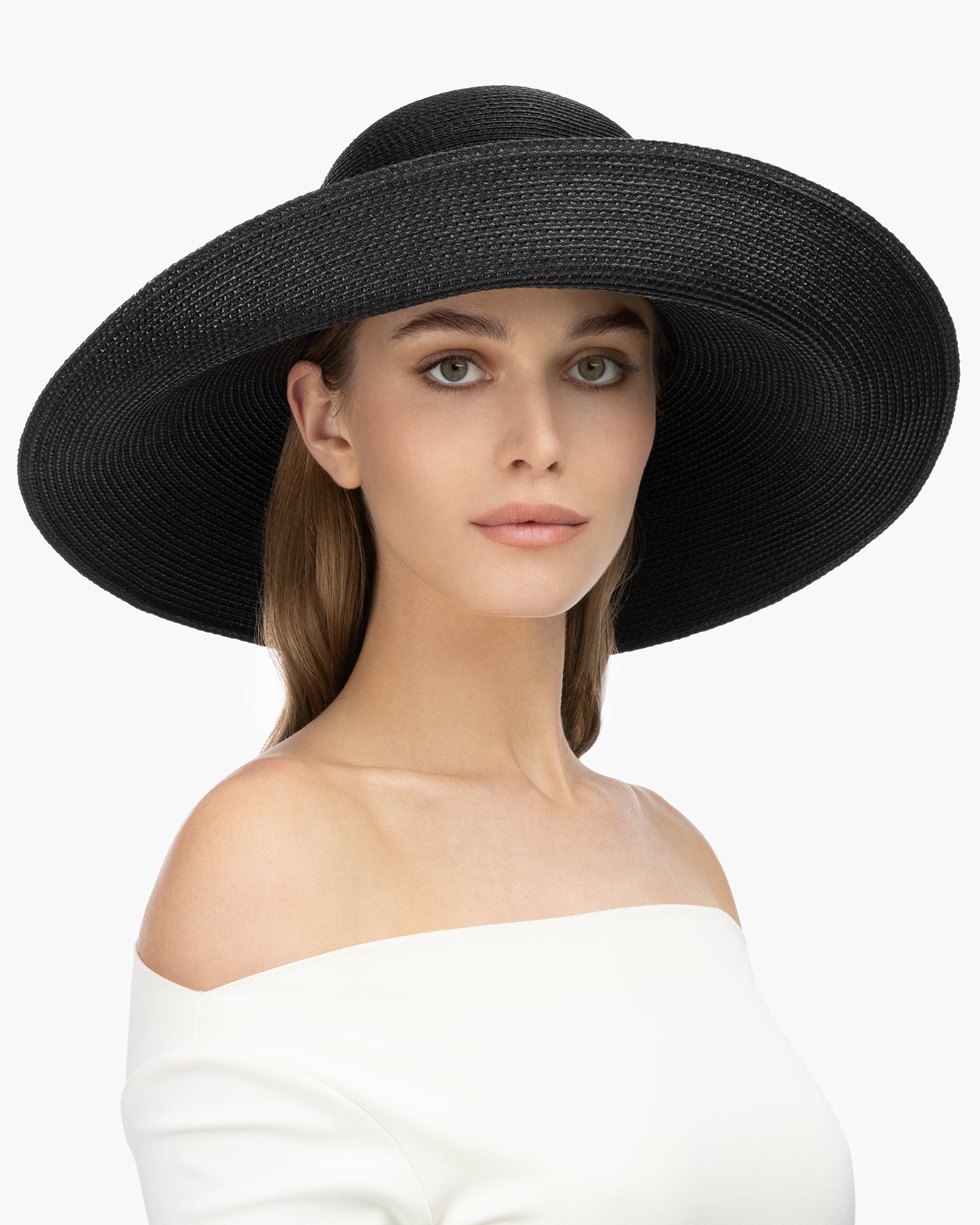 Bella I Rollable Floppy Hat | Raffia Straw | Original Black | Eric