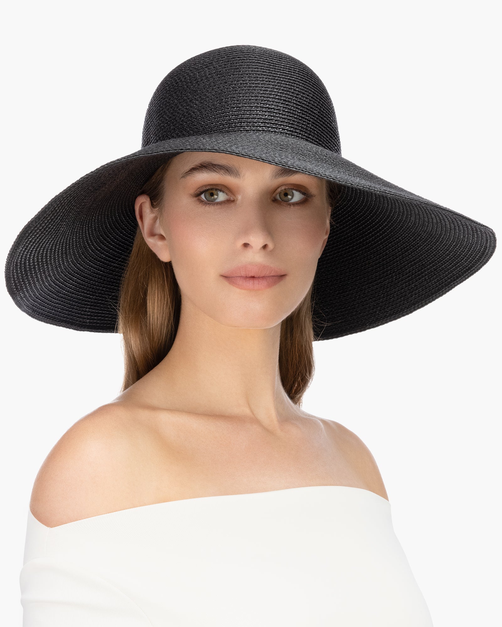 Bella I Rollable Floppy Hat | Raffia Straw | Original Black | Eric