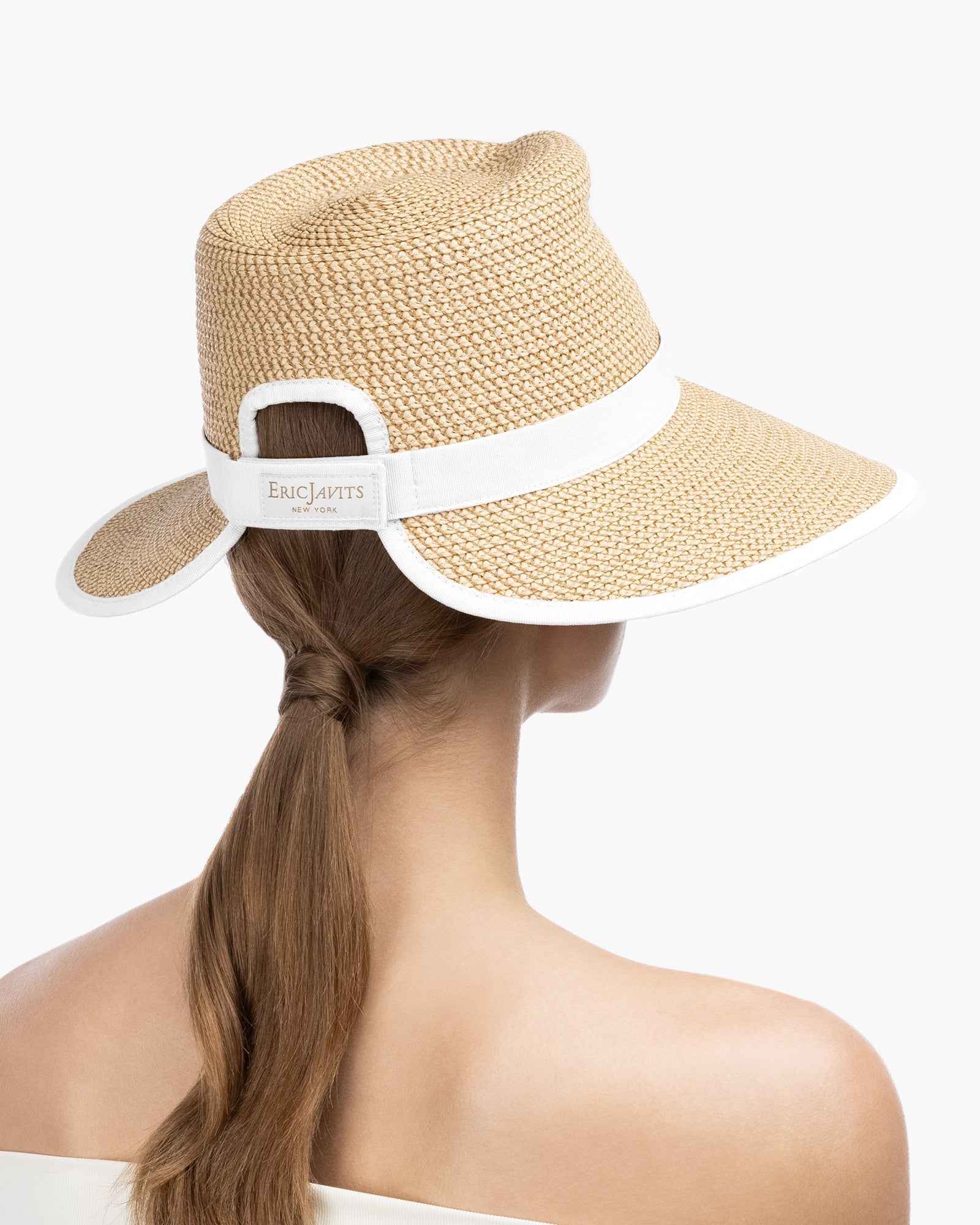 Suncrest Visor Peanut White | Women's | Eric Javits
