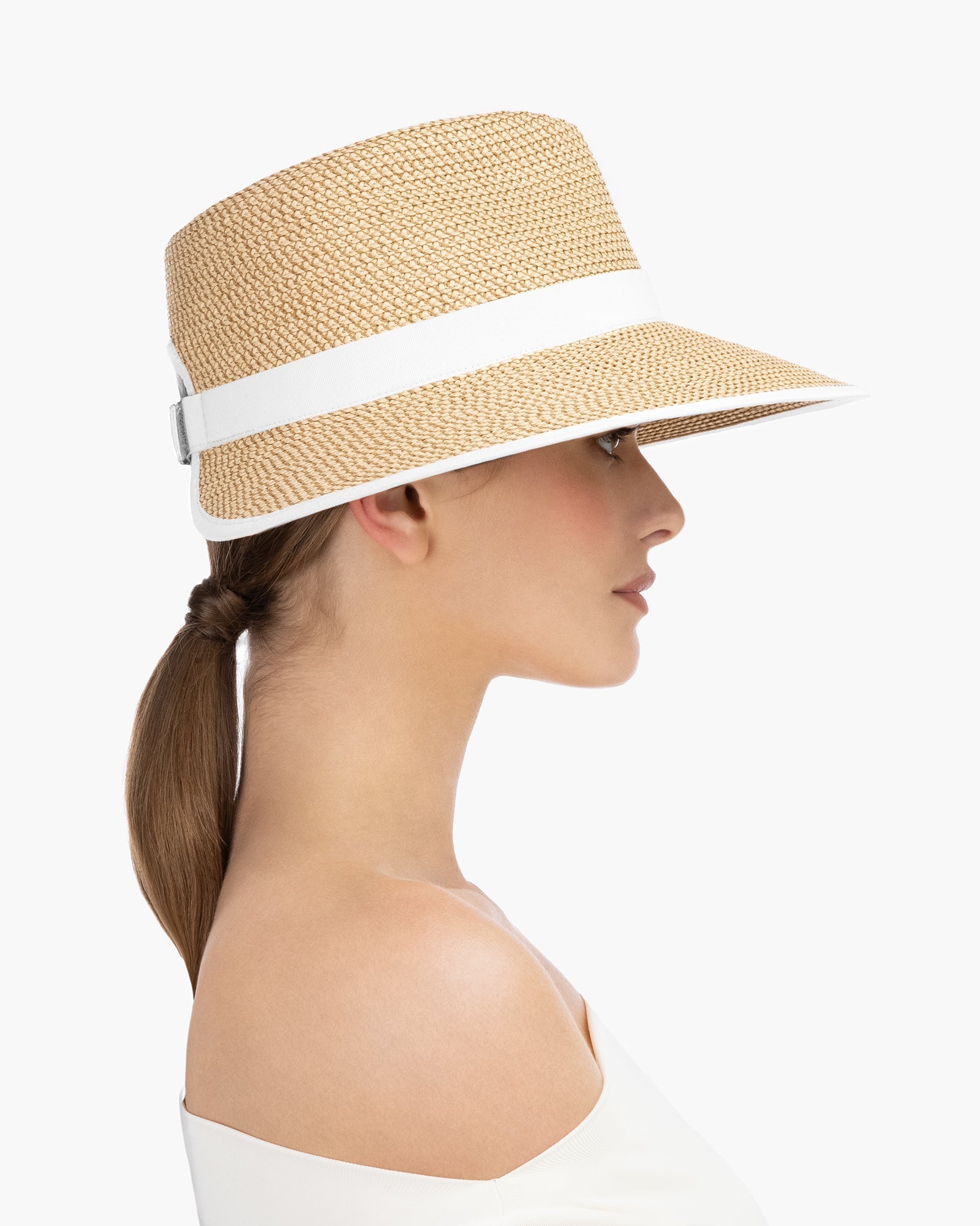 Suncrest Visor Peanut White | Women's | Eric Javits Suncrest Visor Peanut White | Women's | Eric Javits
