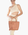 SQUISHEE® BARDOT STRAW TOTE Terracotta Eric Javits