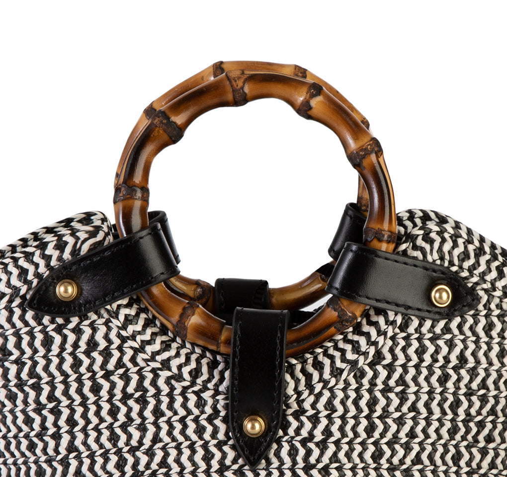 Mini My Way Straw Bag | Bamboo Handle | Eric Javits