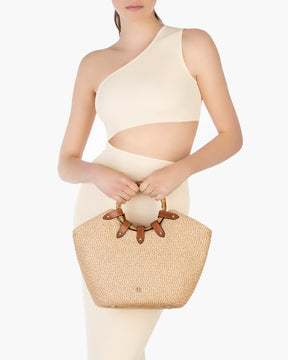 MY WAY JR STRAW BAG OriginalPeanut Eric Javits