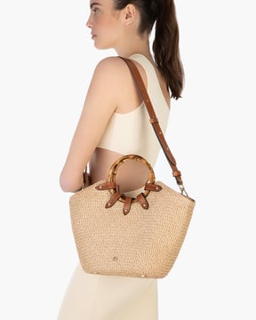 MY WAY JR STRAW BAG OriginalPeanut Eric Javits
