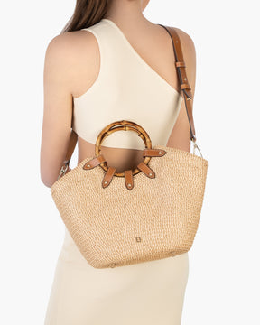 MY WAY JR STRAW BAG OriginalPeanut Eric Javits