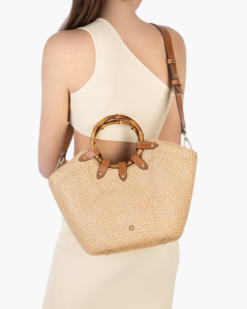 MY WAY JR STRAW BAG OriginalPeanut Eric Javits
