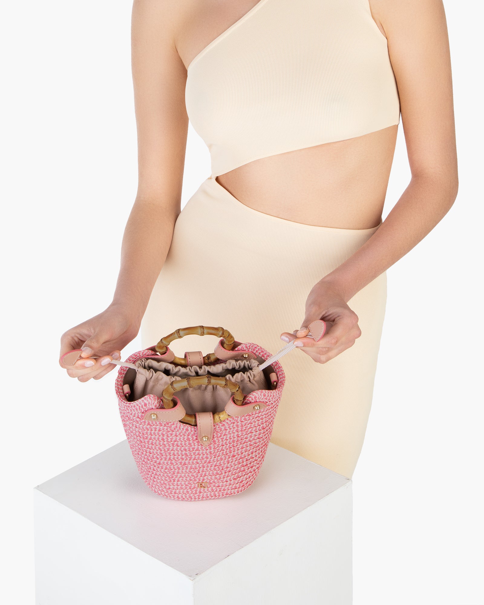 Mini My Way Straw Bag | Bamboo Handle | Eric Javits