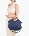 MY WAY STRAW BAG Navy Eric Javit