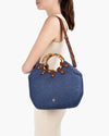 MY WAY STRAW BAG Navy Eric Javit
