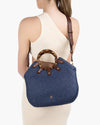 MY WAY STRAW BAG Navy Eric Javit