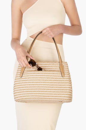 SQUISHEE® ISLA STRAW BAG OriginalPeanut Eric Javits