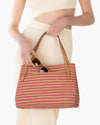 SQUISHEE® ISLA STRAW BAG Salmon Mix Eric Javits
