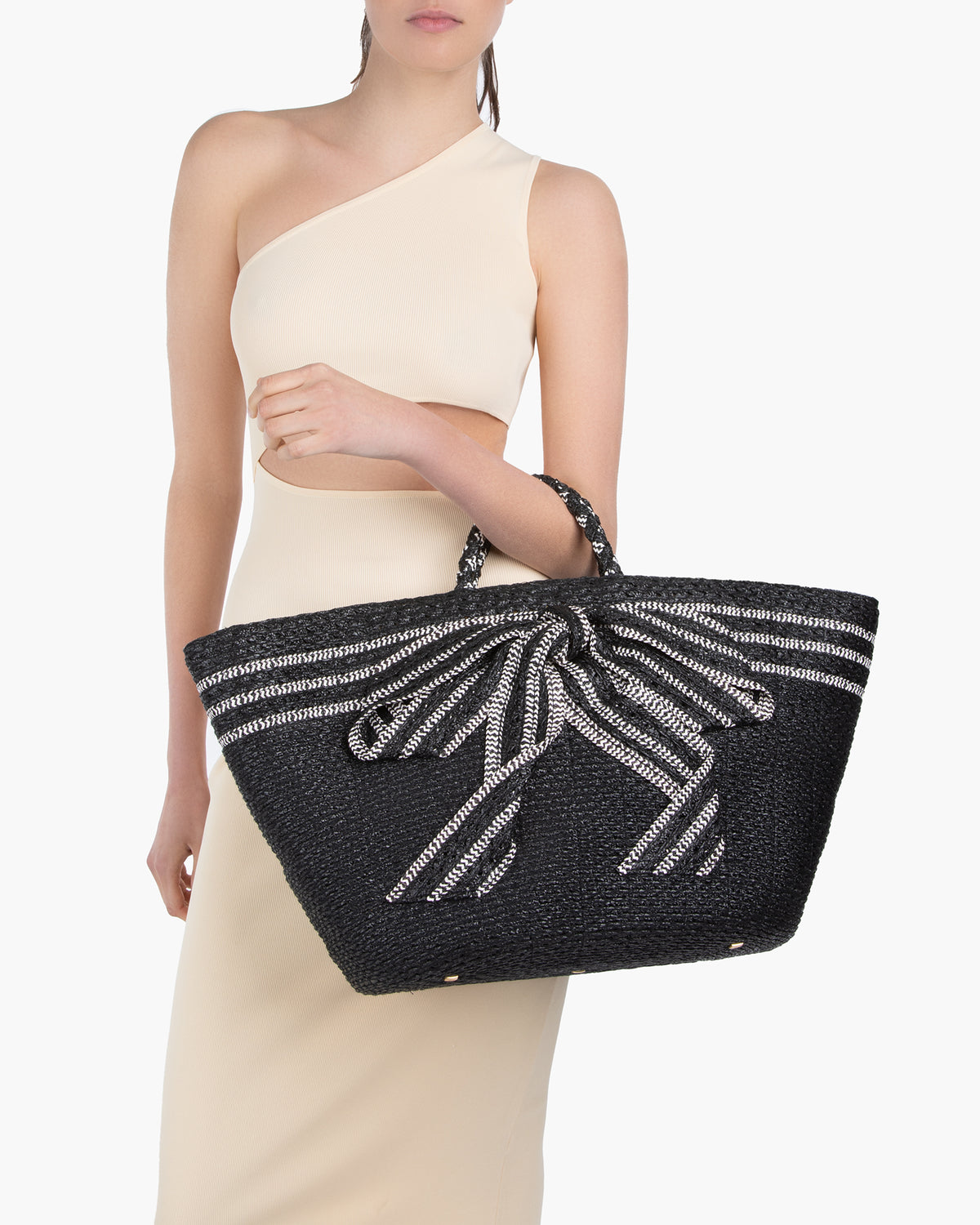 GRAN ANTOINETTE STRAW BAG OriginalBlack Mix Eric Javits