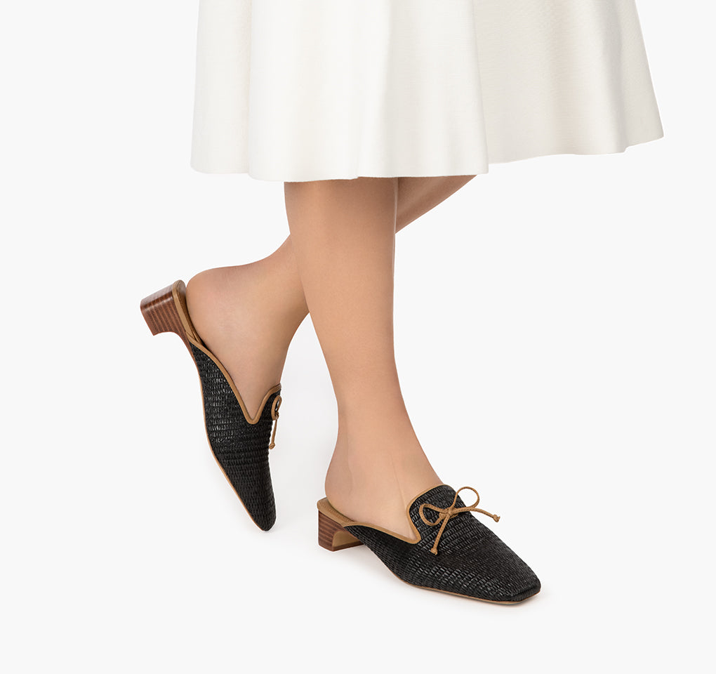 herlipto ブラックミュール 新色】Bit Slingback Mules