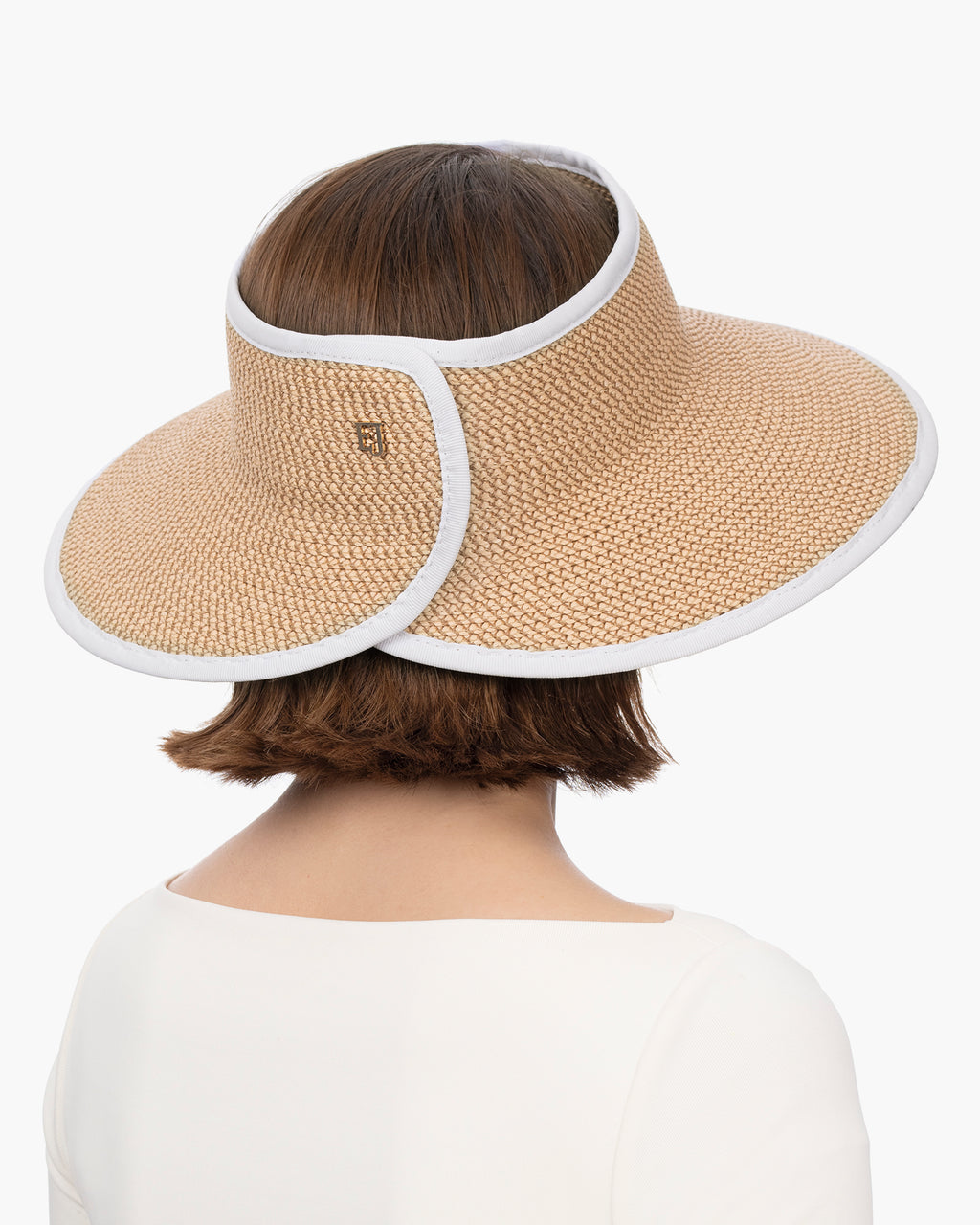 Eric Javits Women Hats Peanut/White Lil Squishee® Visor
