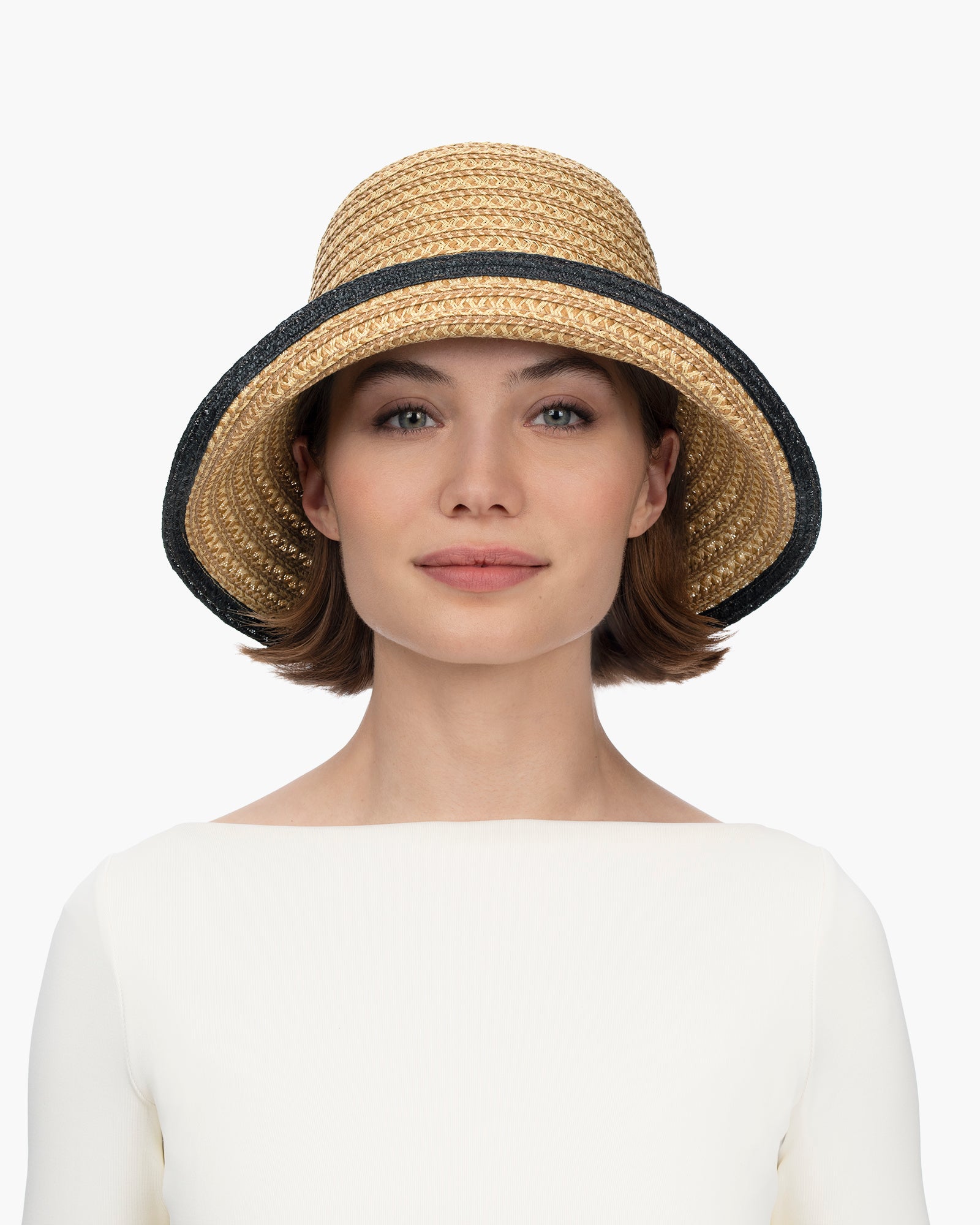 Roxanne Hat I Raffia Cloche with Sun | Eric Javits
