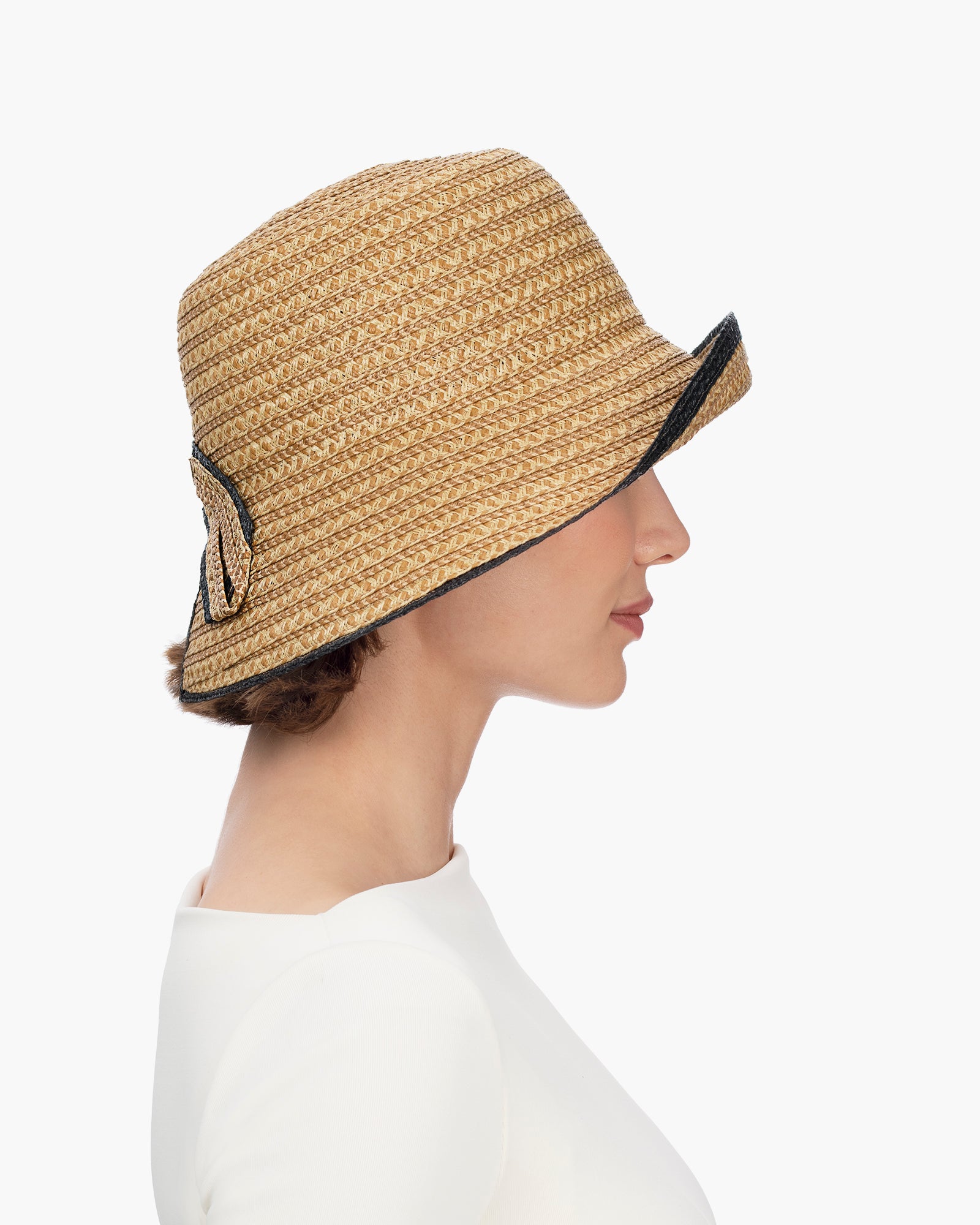 Roxanne Hat I Raffia Cloche with Sun | Eric Javits