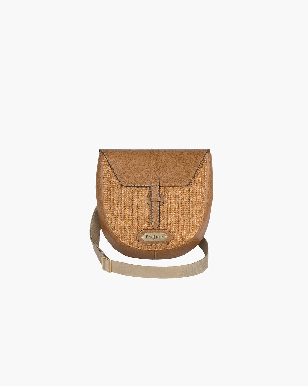 Palm Pouch Raffia Crossbody Bag