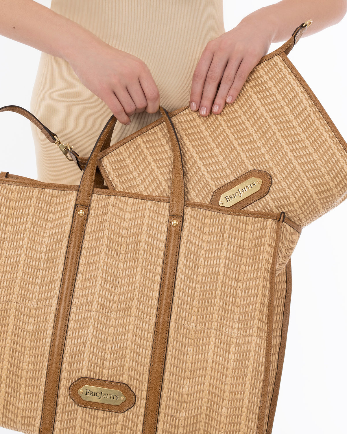 Palm Tote Peanut Eric Javits