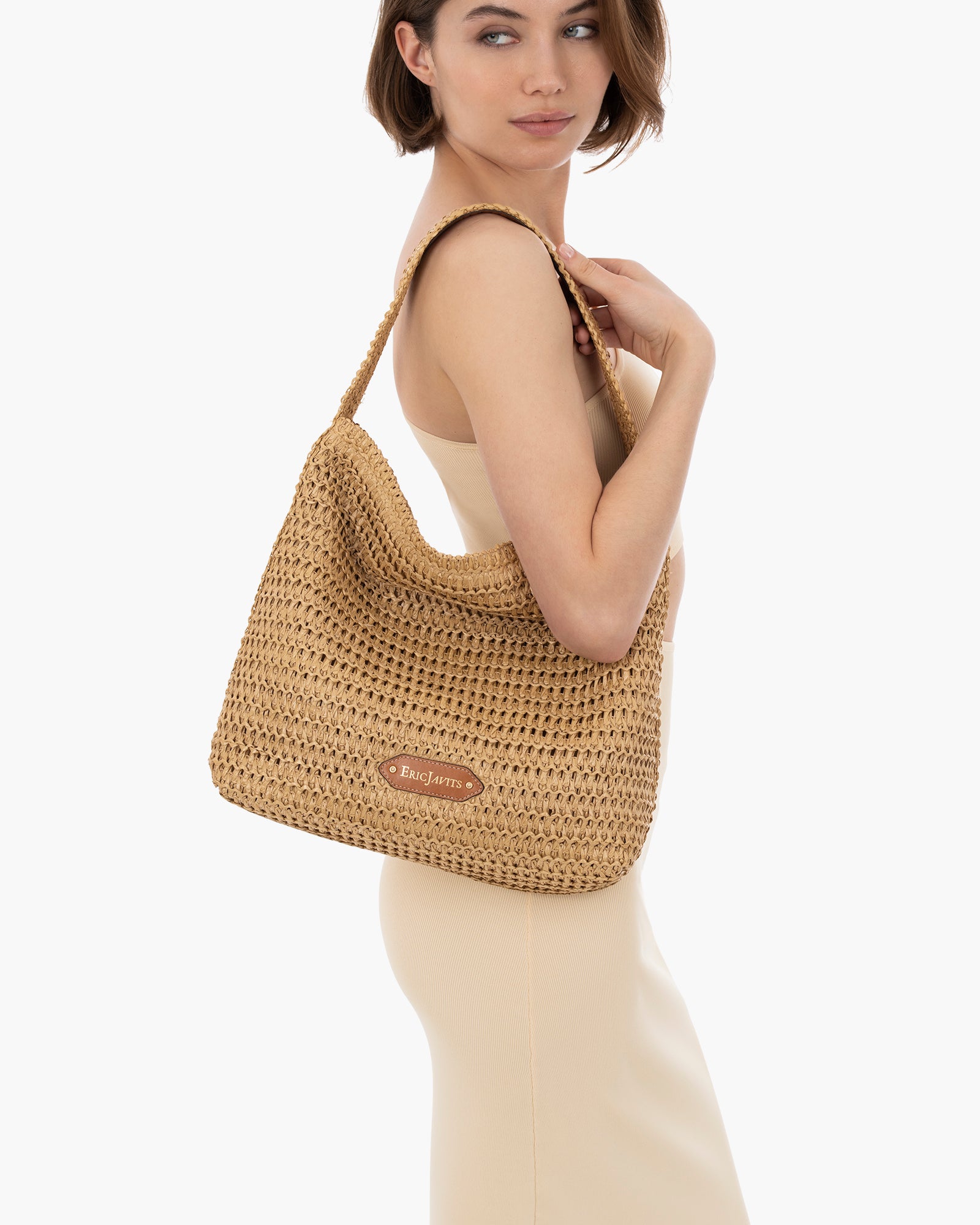 Kokomo Hobo Bag I Woven Raffia Shoulder Bag | Eric Javits