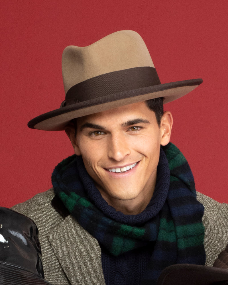 Tyler Hat For Men Camel Eric Javits